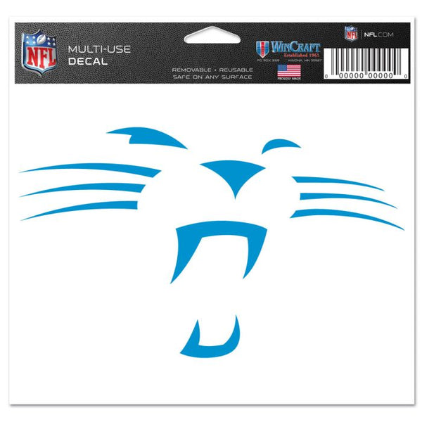 Wholesale-Carolina Panthers Multi-Use Decal -Clear Bckrgd 5" x 6"