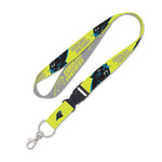 Wholesale-Carolina Panthers NEON Lanyard w/detachable buckle 1"