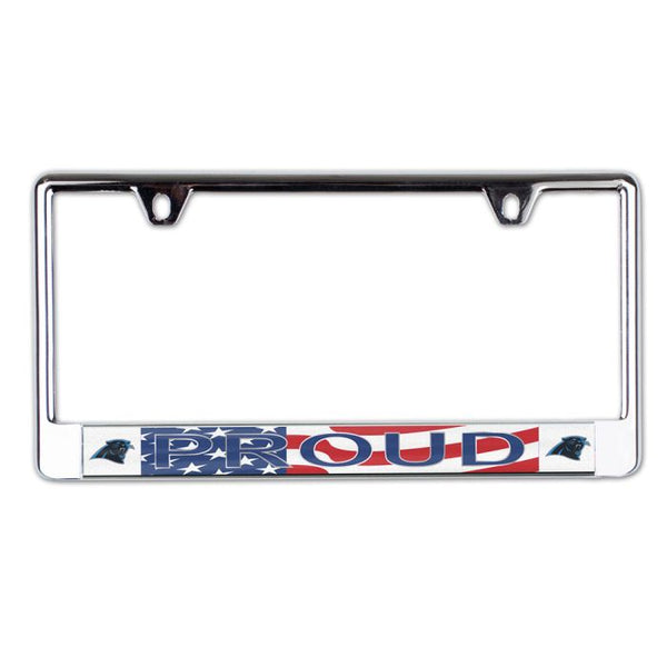 Wholesale-Carolina Panthers PATRIOTIC Lic Plate Frame B/O Printed