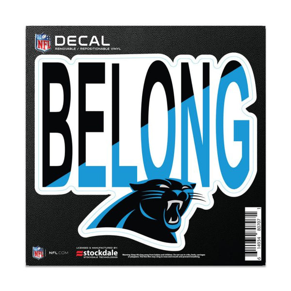 Wholesale-Carolina Panthers SLOGAN All Surface Decal 6" x 6"