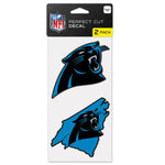 Wholesale-Carolina Panthers STATE SHAPE Perfect Cut Decal Set of two 4"x4"