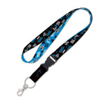 Wholesale-Carolina Panthers Scatterprint Lanyard w/detachable buckle 1"