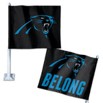 Wholesale-Carolina Panthers Slogan Car Flag 11.75" x 14"