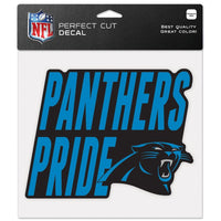 Wholesale-Carolina Panthers Slogan Perfect Cut Color Decal 8" x 8"