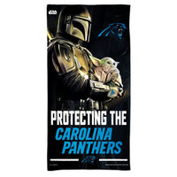 Wholesale-Carolina Panthers / Star Wars Mandalaorian Spectra Beach Towel 30" x 60"