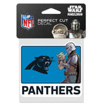 Wholesale-Carolina Panthers / Star Wars Mandalorian Perfect Cut Color Decal 4" x 4"