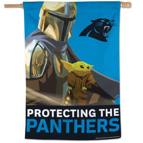 Wholesale-Carolina Panthers / Star Wars Mandalorian Vertical Flag 28" x 40"