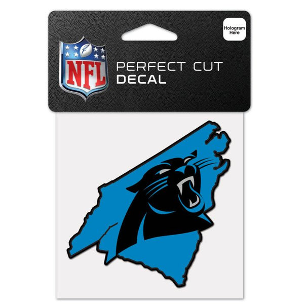 Wholesale-Carolina Panthers State Shaped Perfect Cut Color Decal 4" x 4"