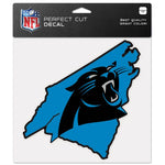 Wholesale-Carolina Panthers State Shaped Perfect Cut Color Decal 8" x 8"