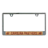 Wholesale-Carolina Panthers WOOD Lic Plate Frame B/O Printed