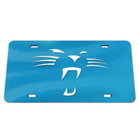 Wholesale-Carolina Panthers Whiskers blue background Acrylic Classic License Plates