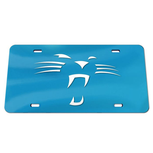 Wholesale-Carolina Panthers Whiskers blue background Acrylic Classic License Plates