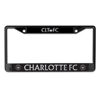 Wholesale-Charlotte FC BLACK Lic Plt Frame S/L Printed