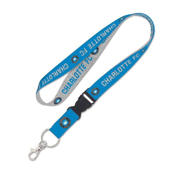 Wholesale-Charlotte FC Heather Lanyard w/detachable buckle 1"