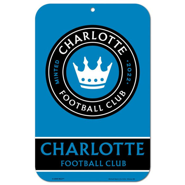 Wholesale-Charlotte FC Plastic Sign 11" x 17"