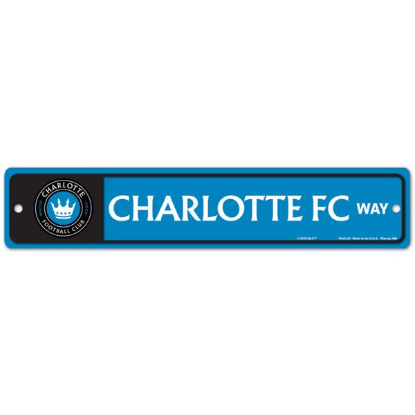 Wholesale-Charlotte FC Street / Zone Sign 3.75" x 19"