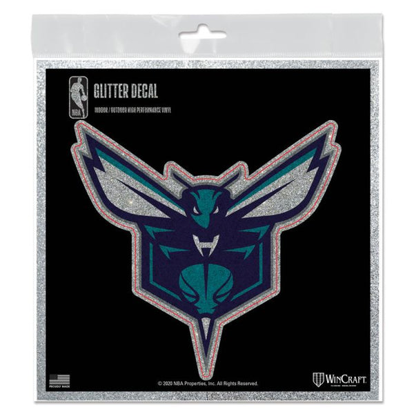 Wholesale-Charlotte Hornets Decal Glitter 6" x 6"