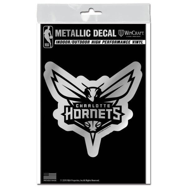 Wholesale-Charlotte Hornets Decal Metallic 3" x 5"