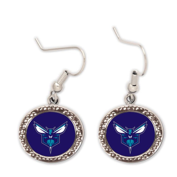 Wholesale-Charlotte Hornets Earrings Jewelry Carded Round