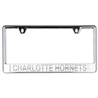 Wholesale-Charlotte Hornets FROST Lic Plate Frame B/O Printed