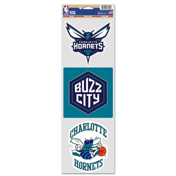 Wholesale-Charlotte Hornets Fan Decals 3.75" x 12"