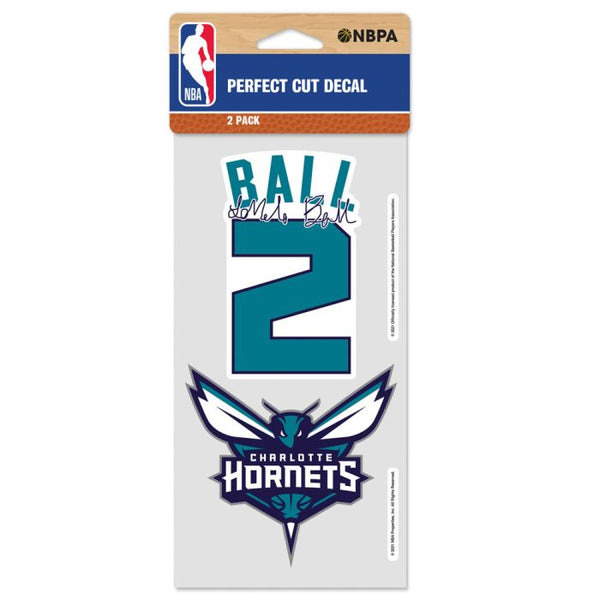 Wholesale-Charlotte Hornets Perfect Cut Decal Set of two 4"x4" LaMelo Ball