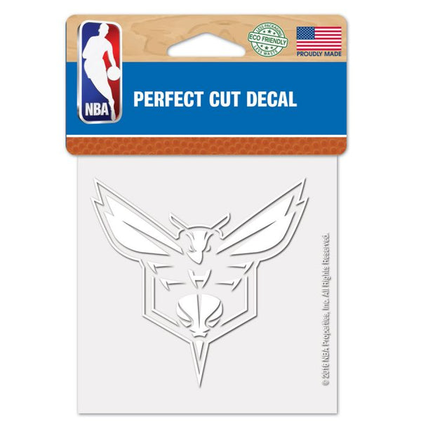 Wholesale-Charlotte Hornets Perfect Cut White Decal 4" x 4"