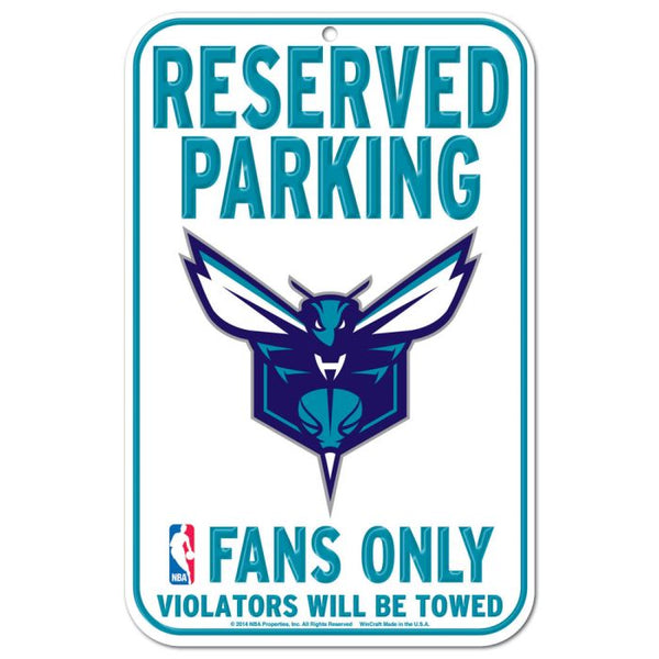 Wholesale-Charlotte Hornets Reserved Parking Plastic Sign 11" x 17"