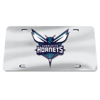 Wholesale-Charlotte Hornets SILVER Specialty Acrylic License Plate