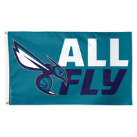 Wholesale-Charlotte Hornets Slogan Flag - Deluxe 3' X 5'