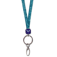 Wholesale-Charlotte Hornets Teal Lanyards- Crystal Bling