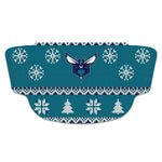 Wholesale-Charlotte Hornets / Ugly Sweater Ugly Sweater Fan Mask Face Covers