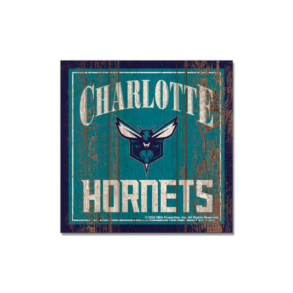 Wholesale-Charlotte Hornets Wooden Magnet 3" X 3"