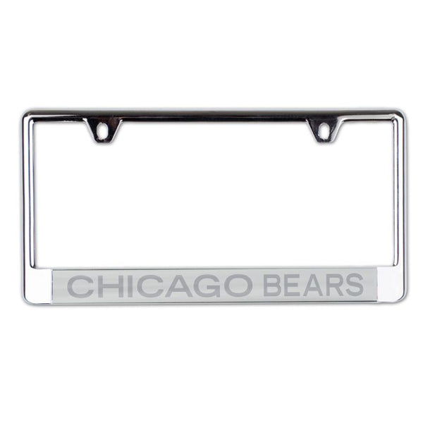 Wholesale-Chicago Bears FROSTED Lic Plate Frame B/O Printed