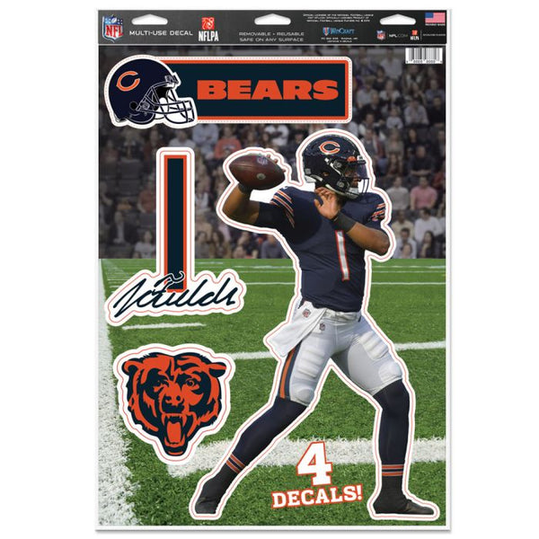 Wholesale-Chicago Bears Multi-Use Decal 11" x 17" Justin Fields