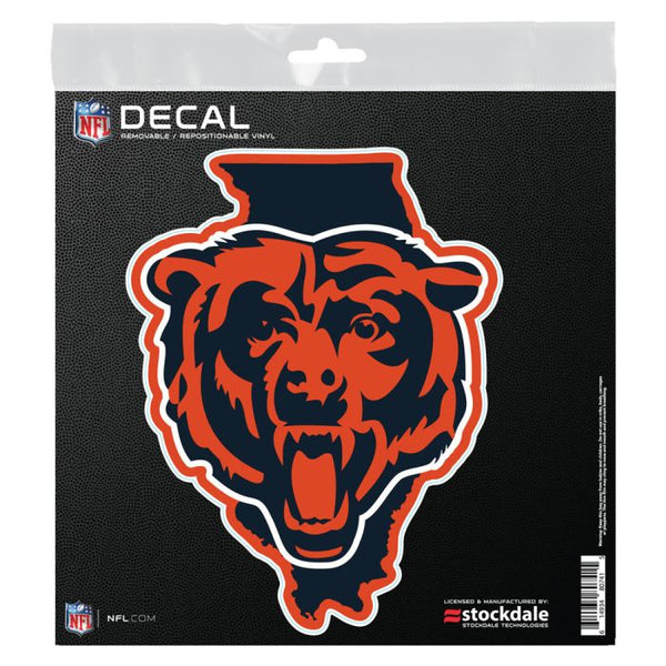 Wholesale-Chicago Bears STATE SHAPE All Surface Decal 6" x 6"