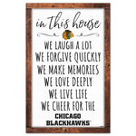 Wholesale-Chicago Blackhawks BOX LIST Wood Sign 11" x 17" 1/4" thick