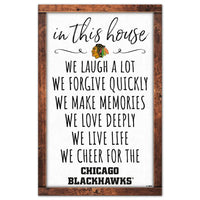 Wholesale-Chicago Blackhawks BOX LIST Wood Sign 11" x 17" 1/4" thick