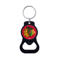 Wholesale-Chicago Blackhawks Black Bottle Opener Key Ring