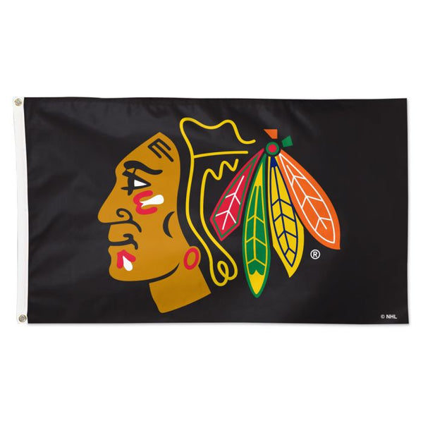 Wholesale-Chicago Blackhawks Black Flag - Deluxe 3' X 5'