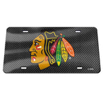 Wholesale-Chicago Blackhawks CARBON Specialty Acrylic License Plate