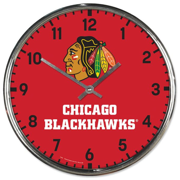 Wholesale-Chicago Blackhawks Chrome Clock