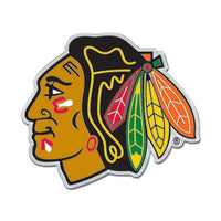 Wholesale-Chicago Blackhawks Colored Chrome Free Form Auto Emblem