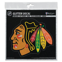 Wholesale-Chicago Blackhawks Decal Glitter 6" x 6"