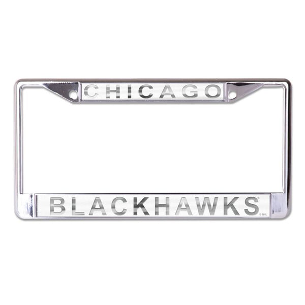 Wholesale-Chicago Blackhawks FROST Lic Plt Frame S/L Printed