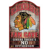 Wholesale-Chicago Blackhawks Fan Cave Wood Sign 11" x 17" 1/4" thick