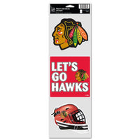 Wholesale-Chicago Blackhawks Fan Decals 3.75" x 12"