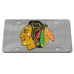 Wholesale-Chicago Blackhawks GLITTER Specialty Acrylic License Plate