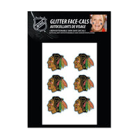 Wholesale-Chicago Blackhawks Glitter Tattoo 6 Pack