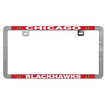 Wholesale-Chicago Blackhawks Metal Lic. Plate Frame Slim